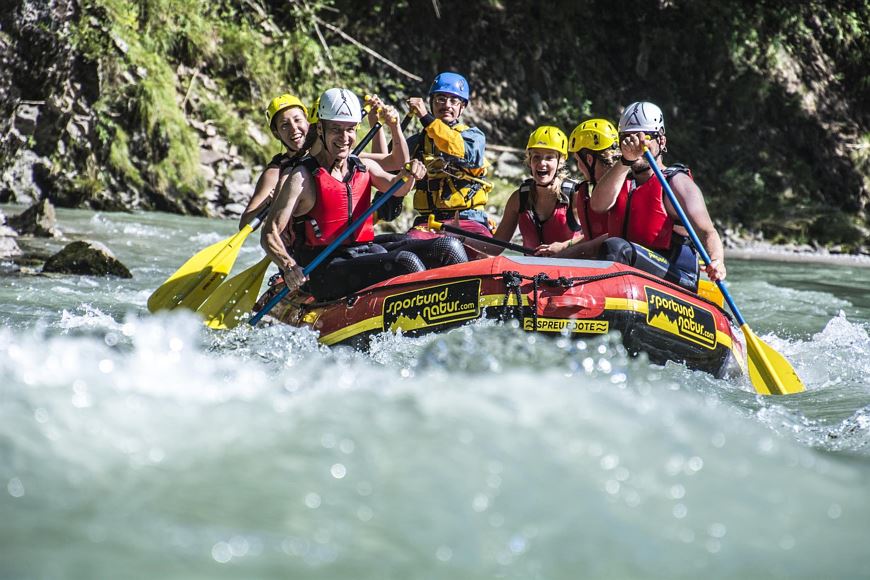 Action-Raftingtour auf der Tiroler Ache