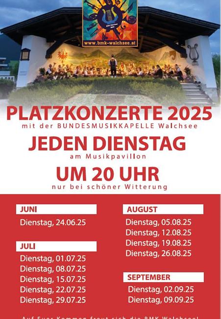 Platzkonzert der Bundesmusikkapelle Walchsee